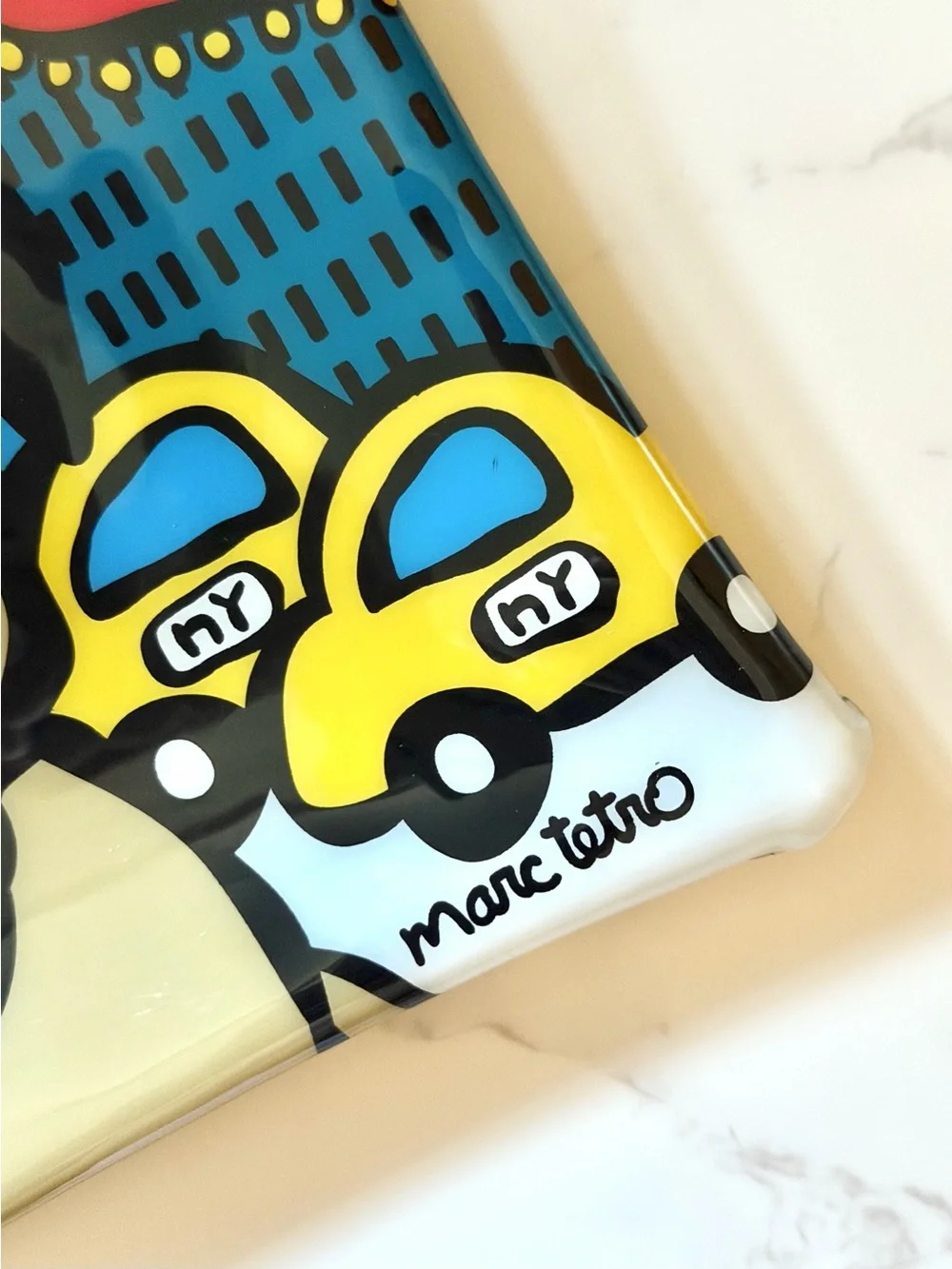 Marc Tetro | High-Gloss Patent Vinyl Pug Zipper Pouch Clutch | NYC Times Square